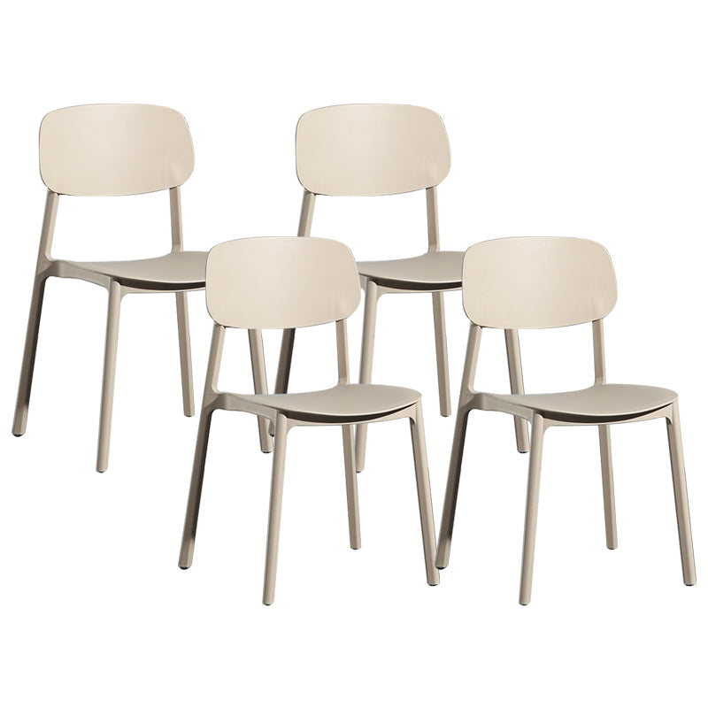 Silla de plástico de la parte posterior abierta moderna silla de brazo de plástico para el dormitorio