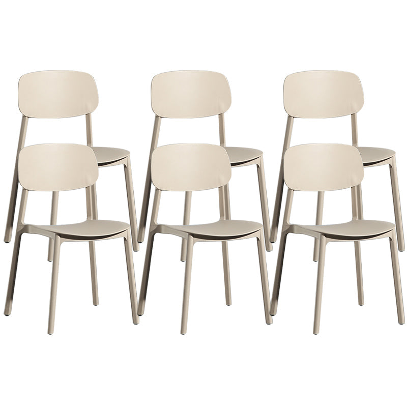 Silla de plástico de la parte posterior abierta moderna silla de brazo de plástico para el dormitorio