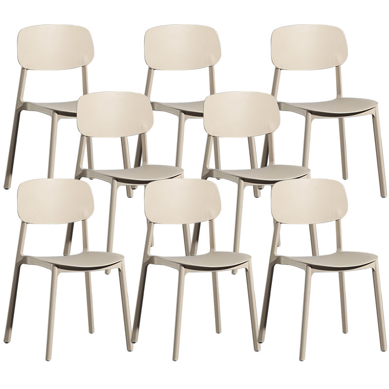 Silla de plástico de la parte posterior abierta moderna silla de brazo de plástico para el dormitorio