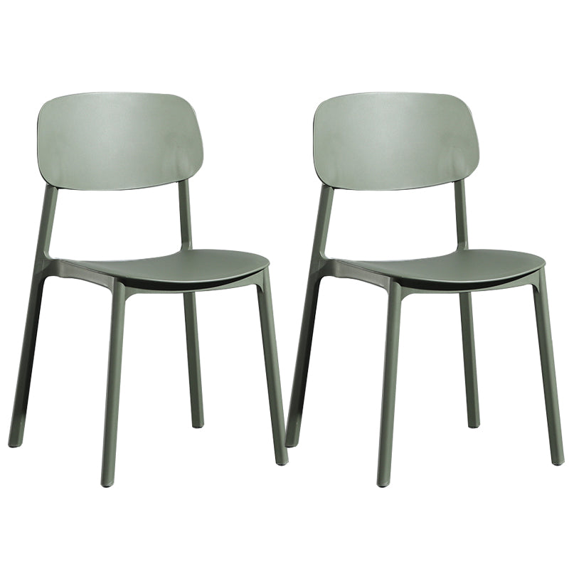 Silla de plástico de la parte posterior abierta moderna silla de brazo de plástico para el dormitorio