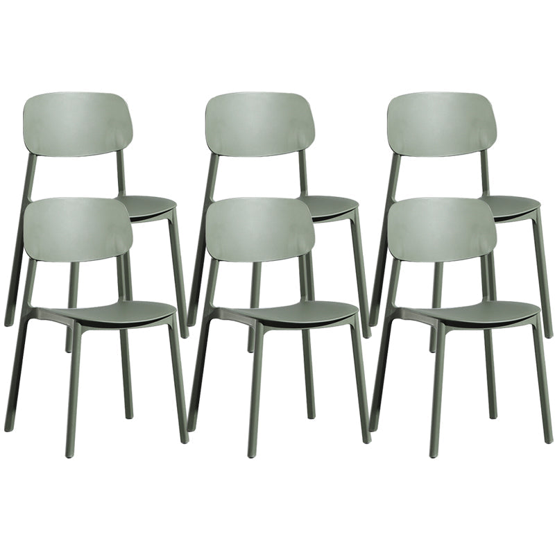 Silla de plástico de la parte posterior abierta moderna silla de brazo de plástico para el dormitorio