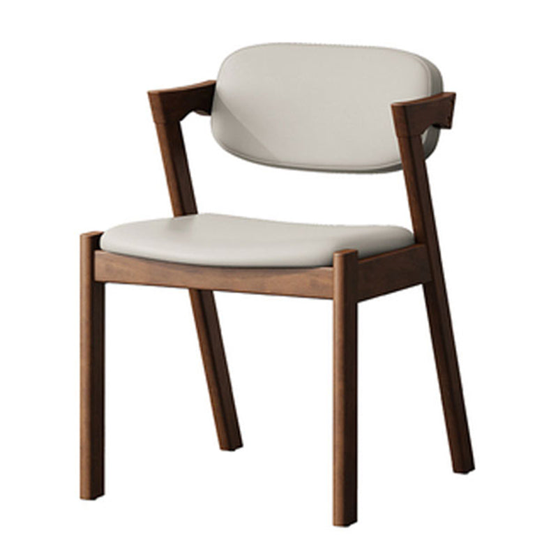 Traditional Dining Accent Chair Open Back Dining Room Chair for Home White-Brown 1 Piece Clearhalo 'Dining Chairs' 'Dining Tables & Seating' 'dining_chair' 'furn' 'furn_dining_chair' 'Furniture' 'Kitchen & Dining Furniture' 6087055