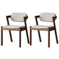 Traditional Dining Accent Chair Open Back Dining Room Chair for Home White-Brown 2 Piece Set Clearhalo 'Dining Chairs' 'Dining Tables & Seating' 'dining_chair' 'furn' 'furn_dining_chair' 'Furniture' 'Kitchen & Dining Furniture' 6087057