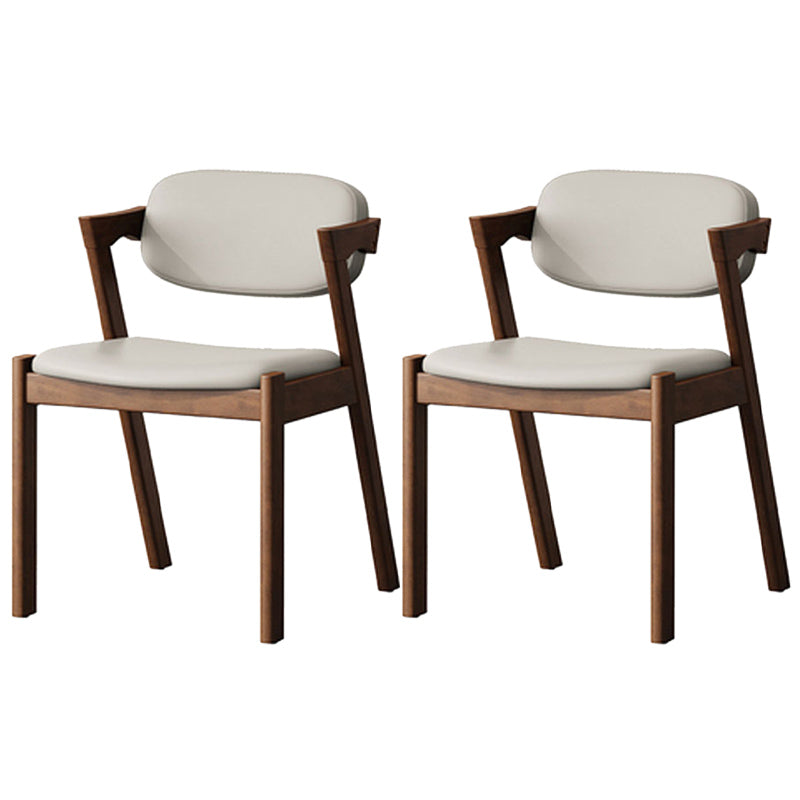 Traditional Dining Accent Chair Open Back Dining Room Chair for Home White-Brown 2 Piece Set Clearhalo 'Dining Chairs' 'Dining Tables & Seating' 'dining_chair' 'furn' 'furn_dining_chair' 'Furniture' 'Kitchen & Dining Furniture' 6087057
