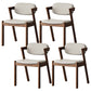 Traditional Dining Accent Chair Open Back Dining Room Chair for Home White-Brown 4 Piece Set Clearhalo 'Dining Chairs' 'Dining Tables & Seating' 'dining_chair' 'furn' 'furn_dining_chair' 'Furniture' 'Kitchen & Dining Furniture' 6087058