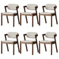 Traditional Dining Accent Chair Open Back Dining Room Chair for Home White-Brown 6 Piece Set Clearhalo 'Dining Chairs' 'Dining Tables & Seating' 'dining_chair' 'furn' 'furn_dining_chair' 'Furniture' 'Kitchen & Dining Furniture' 6087061