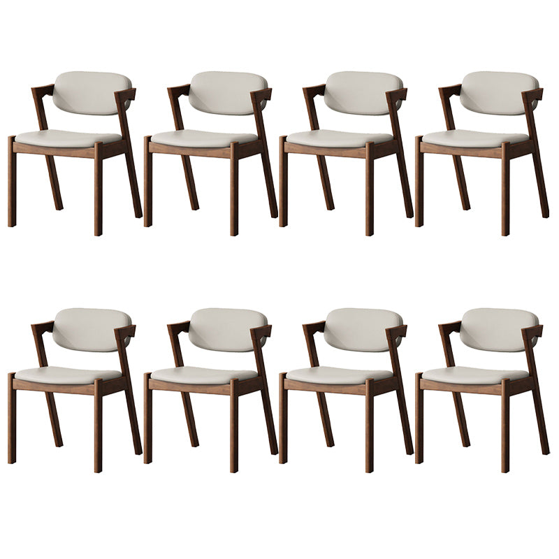 Traditional Dining Accent Chair Open Back Dining Room Chair for Home White-Brown 8 Piece Set Clearhalo 'Dining Chairs' 'Dining Tables & Seating' 'dining_chair' 'furn' 'furn_dining_chair' 'Furniture' 'Kitchen & Dining Furniture' 6087063