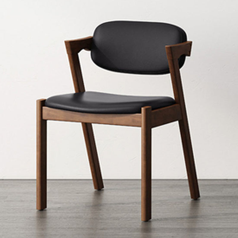 Traditional Dining Accent Chair Open Back Dining Room Chair for Home Brown-Black 1 Piece Clearhalo 'Dining Chairs' 'Dining Tables & Seating' 'dining_chair' 'furn' 'furn_dining_chair' 'Furniture' 'Kitchen & Dining Furniture' 6087064