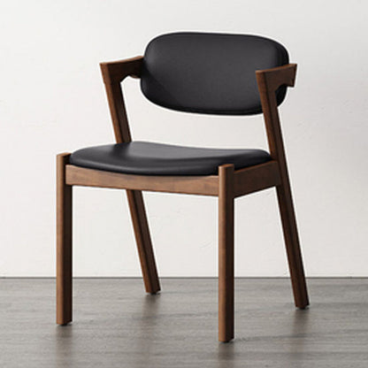 Traditional Dining Accent Chair Open Back Dining Room Chair for Home Brown-Black 1 Piece Clearhalo 'Dining Chairs' 'Dining Tables & Seating' 'dining_chair' 'furn' 'furn_dining_chair' 'Furniture' 'Kitchen & Dining Furniture' 6087064