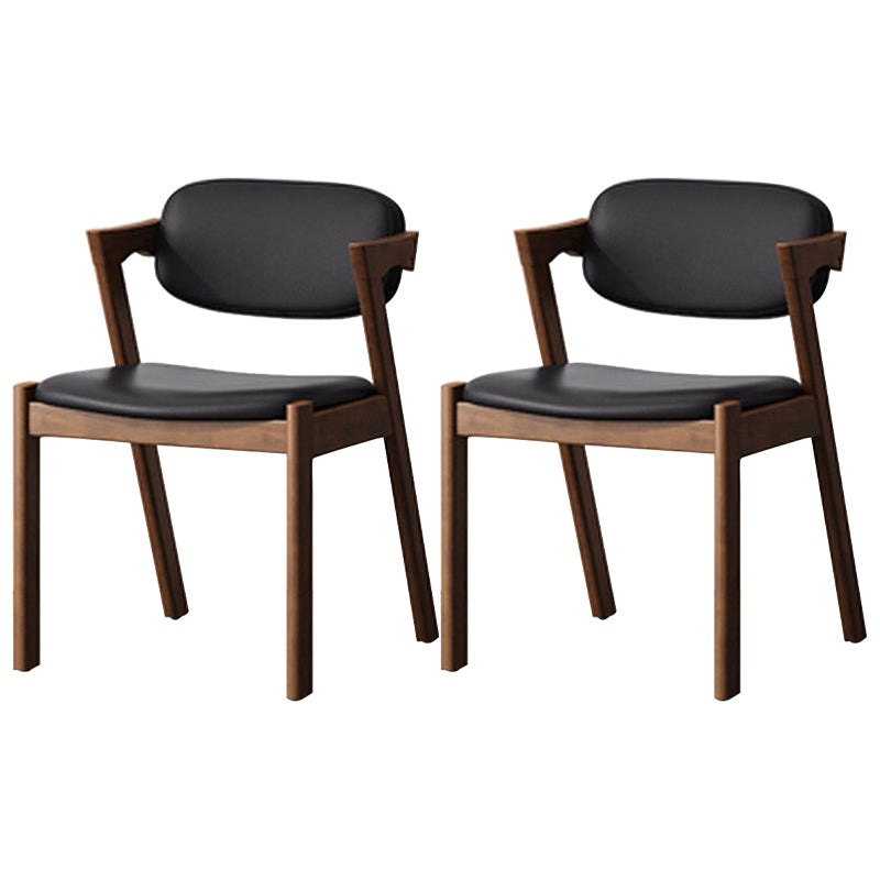 Traditional Dining Accent Chair Open Back Dining Room Chair for Home Brown-Black 2 Piece Set Clearhalo 'Dining Chairs' 'Dining Tables & Seating' 'dining_chair' 'furn' 'furn_dining_chair' 'Furniture' 'Kitchen & Dining Furniture' 6087066
