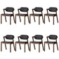 Traditional Dining Accent Chair Open Back Dining Room Chair for Home Brown-Black 8 Piece Set Clearhalo 'Dining Chairs' 'Dining Tables & Seating' 'dining_chair' 'furn' 'furn_dining_chair' 'Furniture' 'Kitchen & Dining Furniture' 6087069