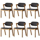 Traditional Dining Accent Chair Open Back Dining Room Chair for Home Natural Wood Black 6 Piece Set Clearhalo 'Dining Chairs' 'Dining Tables & Seating' 'dining_chair' 'furn' 'furn_dining_chair' 'Furniture' 'Kitchen & Dining Furniture' 6087073