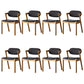 Traditional Dining Accent Chair Open Back Dining Room Chair for Home Natural Wood Black 8 Piece Set Clearhalo 'Dining Chairs' 'Dining Tables & Seating' 'dining_chair' 'furn' 'furn_dining_chair' 'Furniture' 'Kitchen & Dining Furniture' 6087074
