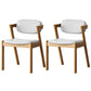 Traditional Dining Accent Chair Open Back Dining Room Chair for Home Natural Wood White 2 Piece Set Clearhalo 'Dining Chairs' 'Dining Tables & Seating' 'dining_chair' 'furn' 'furn_dining_chair' 'Furniture' 'Kitchen & Dining Furniture' 6087076