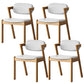 Traditional Dining Accent Chair Open Back Dining Room Chair for Home Natural Wood White 4 Piece Set Clearhalo 'Dining Chairs' 'Dining Tables & Seating' 'dining_chair' 'furn' 'furn_dining_chair' 'Furniture' 'Kitchen & Dining Furniture' 6087077
