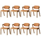 Traditional Dining Accent Chair Open Back Dining Room Chair for Home Natural Wood Orange 8 Piece Set Clearhalo 'Dining Chairs' 'Dining Tables & Seating' 'dining_chair' 'furn' 'furn_dining_chair' 'Furniture' 'Kitchen & Dining Furniture' 6087084