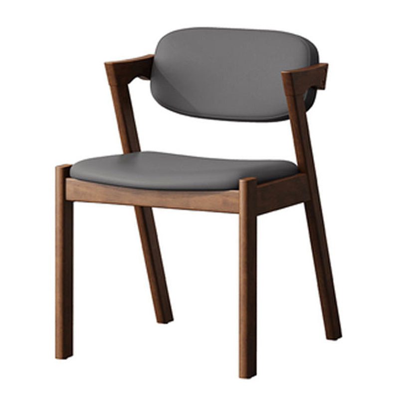 Traditional Dining Accent Chair Open Back Dining Room Chair for Home Brown-Grey 1 Piece Clearhalo 'Dining Chairs' 'Dining Tables & Seating' 'dining_chair' 'furn' 'furn_dining_chair' 'Furniture' 'Kitchen & Dining Furniture' 6087085