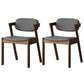 Traditional Dining Accent Chair Open Back Dining Room Chair for Home Brown-Grey 2 Piece Set Clearhalo 'Dining Chairs' 'Dining Tables & Seating' 'dining_chair' 'furn' 'furn_dining_chair' 'Furniture' 'Kitchen & Dining Furniture' 6087086