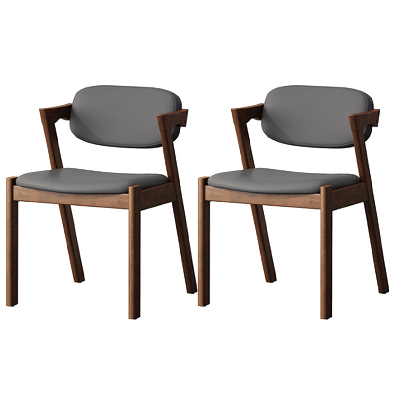 Traditional Dining Accent Chair Open Back Dining Room Chair for Home Brown-Grey 2 Piece Set Clearhalo 'Dining Chairs' 'Dining Tables & Seating' 'dining_chair' 'furn' 'furn_dining_chair' 'Furniture' 'Kitchen & Dining Furniture' 6087086