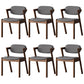 Traditional Dining Accent Chair Open Back Dining Room Chair for Home Brown-Grey 6 Piece Set Clearhalo 'Dining Chairs' 'Dining Tables & Seating' 'dining_chair' 'furn' 'furn_dining_chair' 'Furniture' 'Kitchen & Dining Furniture' 6087088