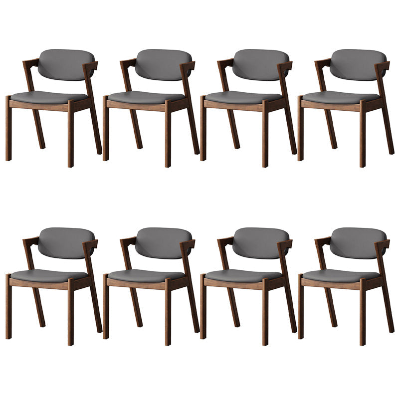 Traditional Dining Accent Chair Open Back Dining Room Chair for Home Brown-Grey 8 Piece Set Clearhalo 'Dining Chairs' 'Dining Tables & Seating' 'dining_chair' 'furn' 'furn_dining_chair' 'Furniture' 'Kitchen & Dining Furniture' 6087089