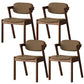 Traditional Dining Accent Chair Open Back Dining Room Chair for Home Dark Brown Khaki 4 Piece Set Clearhalo 'Dining Chairs' 'Dining Tables & Seating' 'dining_chair' 'furn' 'furn_dining_chair' 'Furniture' 'Kitchen & Dining Furniture' 6087092