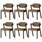 Traditional Dining Accent Chair Open Back Dining Room Chair for Home Dark Brown Khaki 6 Piece Set Clearhalo 'Dining Chairs' 'Dining Tables & Seating' 'dining_chair' 'furn' 'furn_dining_chair' 'Furniture' 'Kitchen & Dining Furniture' 6087093