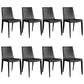 Modern Armless Dining Chairs Low Back Upholstered Side Chair Black 8 Piece Set Clearhalo 'Dining Chairs' 'Dining Tables & Seating' 'dining_chair' 'furn' 'furn_dining_chair' 'Furniture' 'Kitchen & Dining Furniture' 6087102