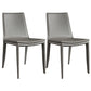 Modern Armless Dining Chairs Low Back Upholstered Side Chair Grey 2 Piece Set Clearhalo 'Dining Chairs' 'Dining Tables & Seating' 'dining_chair' 'furn' 'furn_dining_chair' 'Furniture' 'Kitchen & Dining Furniture' 6087104
