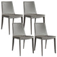 Modern Armless Dining Chairs Low Back Upholstered Side Chair Grey 4 Piece Set Clearhalo 'Dining Chairs' 'Dining Tables & Seating' 'dining_chair' 'furn' 'furn_dining_chair' 'Furniture' 'Kitchen & Dining Furniture' 6087107