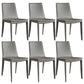 Modern Armless Dining Chairs Low Back Upholstered Side Chair Grey 6 Piece Set Clearhalo 'Dining Chairs' 'Dining Tables & Seating' 'dining_chair' 'furn' 'furn_dining_chair' 'Furniture' 'Kitchen & Dining Furniture' 6087108