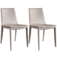 Modern Armless Dining Chairs Low Back Upholstered Side Chair Light Khaki 2 Piece Set Clearhalo 'Dining Chairs' 'Dining Tables & Seating' 'dining_chair' 'furn' 'furn_dining_chair' 'Furniture' 'Kitchen & Dining Furniture' 6087121