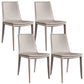Modern Armless Dining Chairs Low Back Upholstered Side Chair Light Khaki 4 Piece Set Clearhalo 'Dining Chairs' 'Dining Tables & Seating' 'dining_chair' 'furn' 'furn_dining_chair' 'Furniture' 'Kitchen & Dining Furniture' 6087122