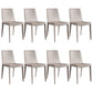 Modern Armless Dining Chairs Low Back Upholstered Side Chair Light Khaki 8 Piece Set Clearhalo 'Dining Chairs' 'Dining Tables & Seating' 'dining_chair' 'furn' 'furn_dining_chair' 'Furniture' 'Kitchen & Dining Furniture' 6087125