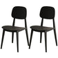 Scandinavian Open Back Side Chair Plastic Armless Dining Chairs