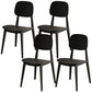 Scandinavian Open Back Side Chair Plastic Armless Dining Chairs