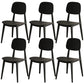 Scandinavian Open Back Side Chair Plastic Armless Dining Chairs