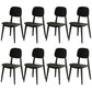 Scandinavian Open Back Side Chair Plastic Armless Dining Chairs