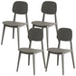 Scandinavian Open Back Side Chair Plastic Armless Dining Chairs