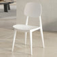 Scandinavian Open Back Side Chair Plastic Armless Dining Chairs