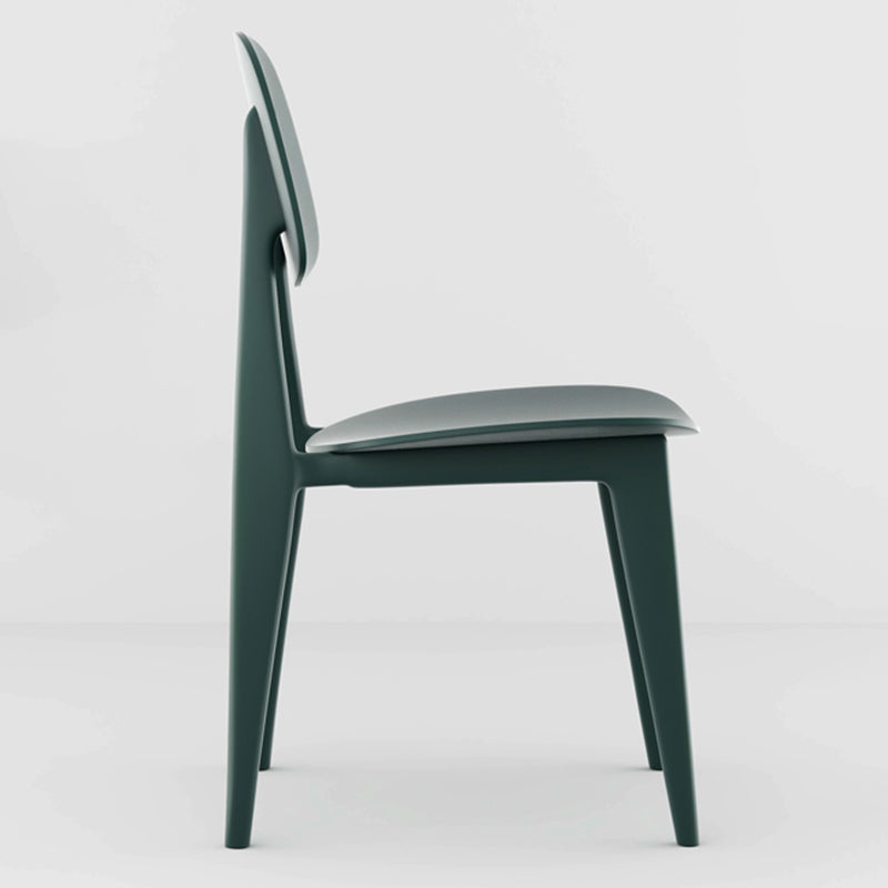 Scandinavian Open Back Side Chair Plastic Armless Dining Chairs