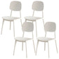 Scandinavian Open Back Side Chair Plastic Armless Dining Chairs