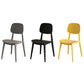 Scandinavian Open Back Side Chair Plastic Armless Dining Chairs