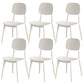 Scandinavian Open Back Side Chair Plastic Armless Dining Chairs