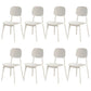 Scandinavian Open Back Side Chair Plastic Armless Dining Chairs