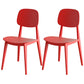 Scandinavian Open Back Side Chair Plastic Armless Dining Chairs