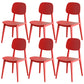 Scandinavian Open Back Side Chair Plastic Armless Dining Chairs