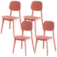Scandinavian Open Back Side Chair Plastic Armless Dining Chairs