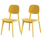 Scandinavian Open Back Side Chair Plastic Armless Dining Chairs