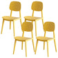 Scandinavian Open Back Side Chair Plastic Armless Dining Chairs